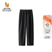 冬季 加厚黑色男士 直筒裤 威廉福克斯男装 子男款 抽绳宽松男裤 休闲裤