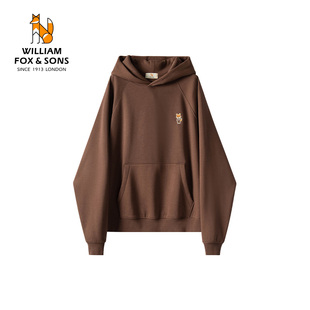 威廉福克斯英国小狐狸刺秋冬季 380g加绒保暖加厚连帽卫衣 重磅新款