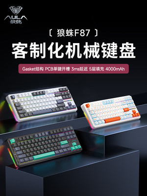 狼蛛F87客制化键盘非全新