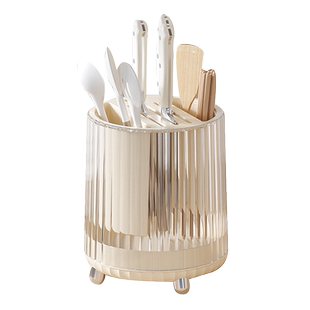 厨房旋转刀架置物架桌面多功能筷子筒刀架一体收纳盒家用菜刀架子