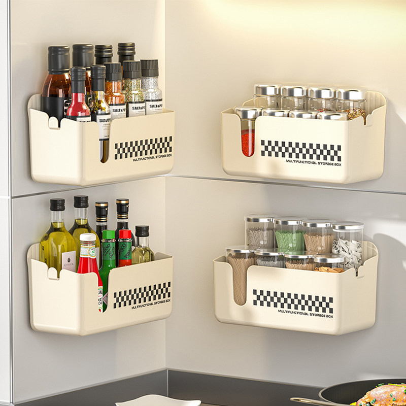 厨房调料置物架多功能壁挂调味品收纳免打孔墙上盐调味罐蔬菜篮子,厨房/烹饪用具,厨房置物架/置物柜/角架,淘宝优惠券,粉丝福利购,淘宝优惠卷