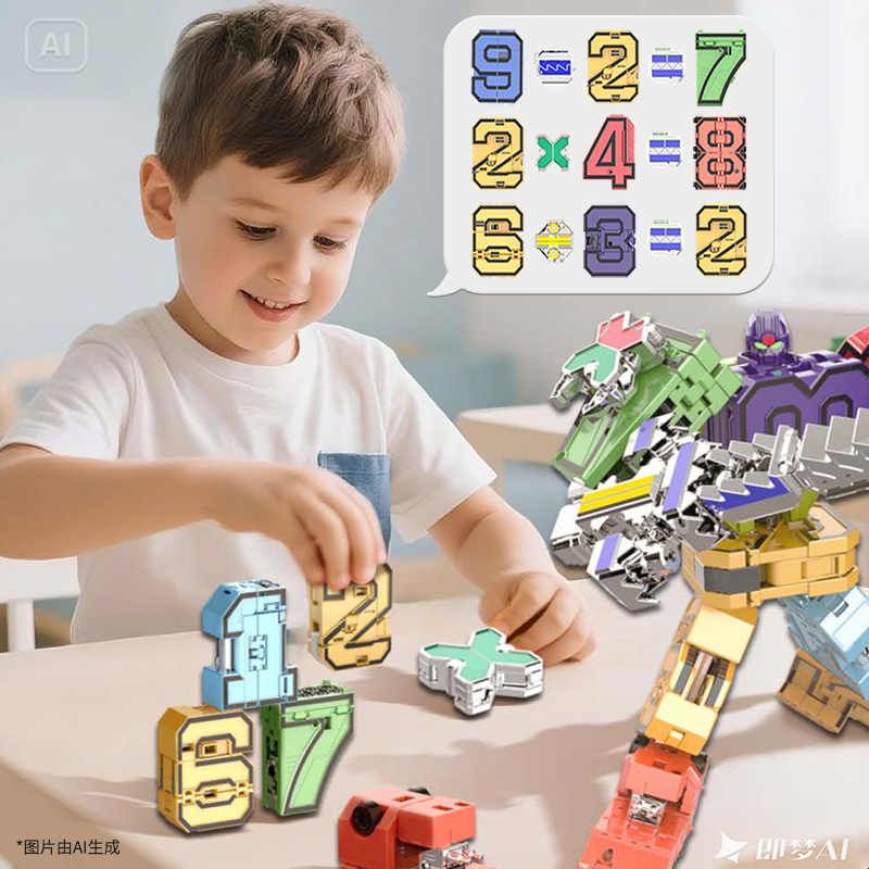 *iDoon变变荣耀15合1数字变形积木儿童男孩0-9套装爱玩玩具的大成图片