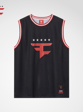 FaZe Clan 官方独家正品电竞五星复古潮流背心篮球运动网孔透气