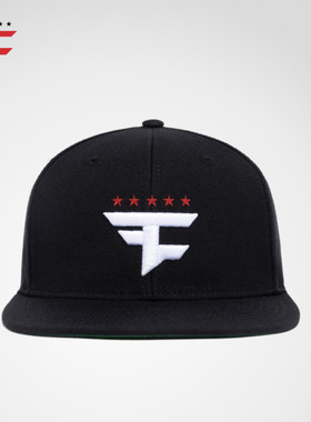 FaZe Esports五星黑色平沿棒球帽独家正品战队官方周边选手同款