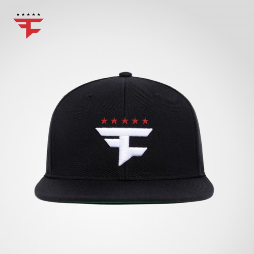 FaZe Esports五星黑色平沿棒球帽独家正品战队官方周边选手同款
