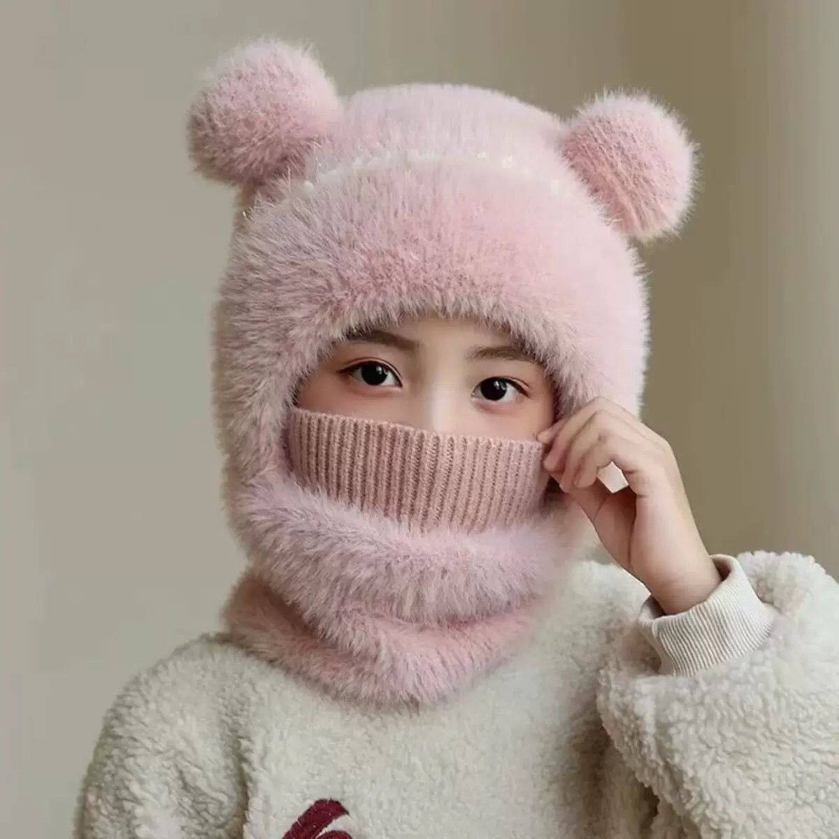 女童帽子秋冬韩版可爱双