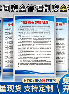 安全生产管理规章制度牌消防标识牌定制车间仓库工厂操作规程规章制度牌上墙检查标语企业标语员工守则