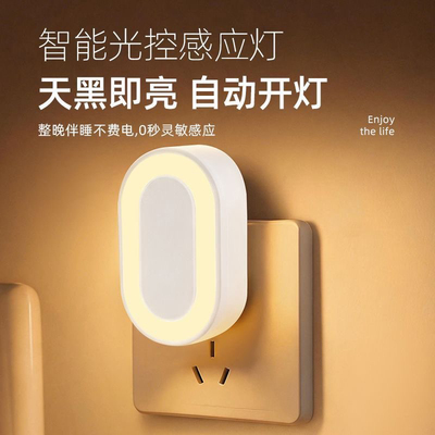 光感应小夜灯睡眠灯床头灯节能灯