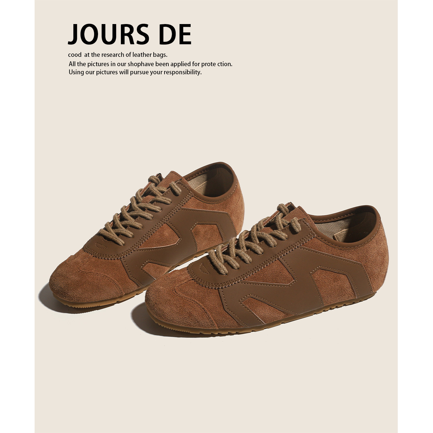 真皮复古棕色平底德训鞋女2025新款秋冬百搭休闲板鞋运动阿甘鞋女