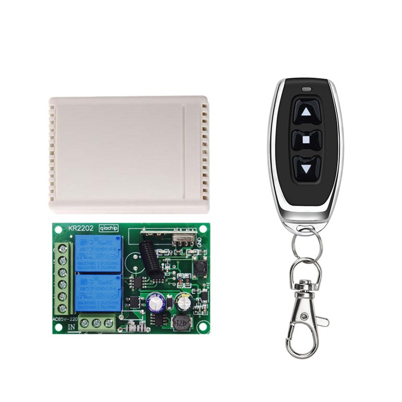 220V2路无线遥控电机马达正反转开关窗帘电机10A通断控制器KR2202