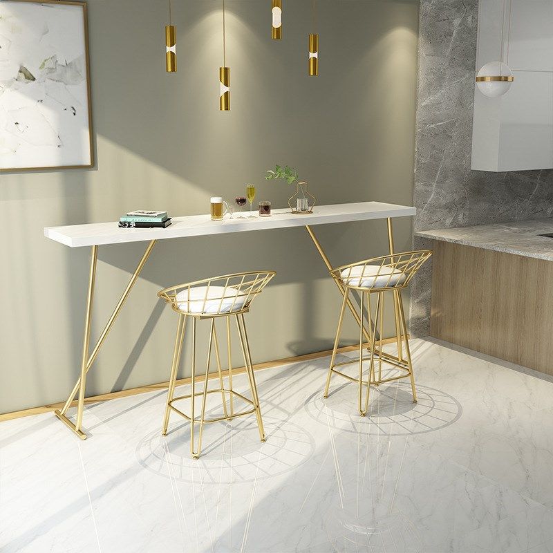 北欧咖啡厅实木吧台桌酒吧酒店靠墙高脚桌椅组合家用长条吧椅直销