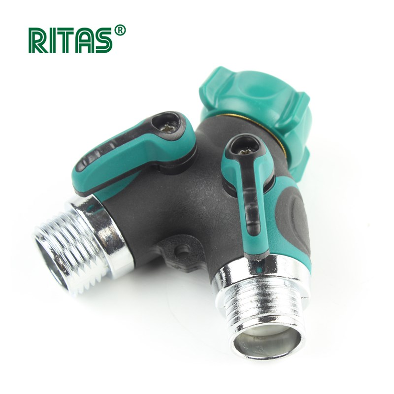 家庭园艺花园园林水管接头Y型双通分流器灌溉快速接头配件分水器