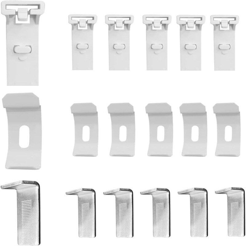 18件百折帘免钉支架挂钩 窗帘固定钩 百褶帘百叶帘窗帘挂钩卡扣