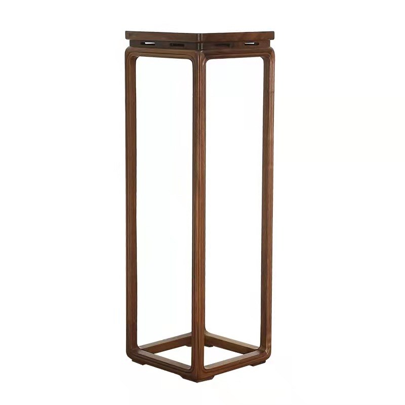 新中式老榆木花架实木花几禅意仿古盆景架落地式客厅式高款花盆架