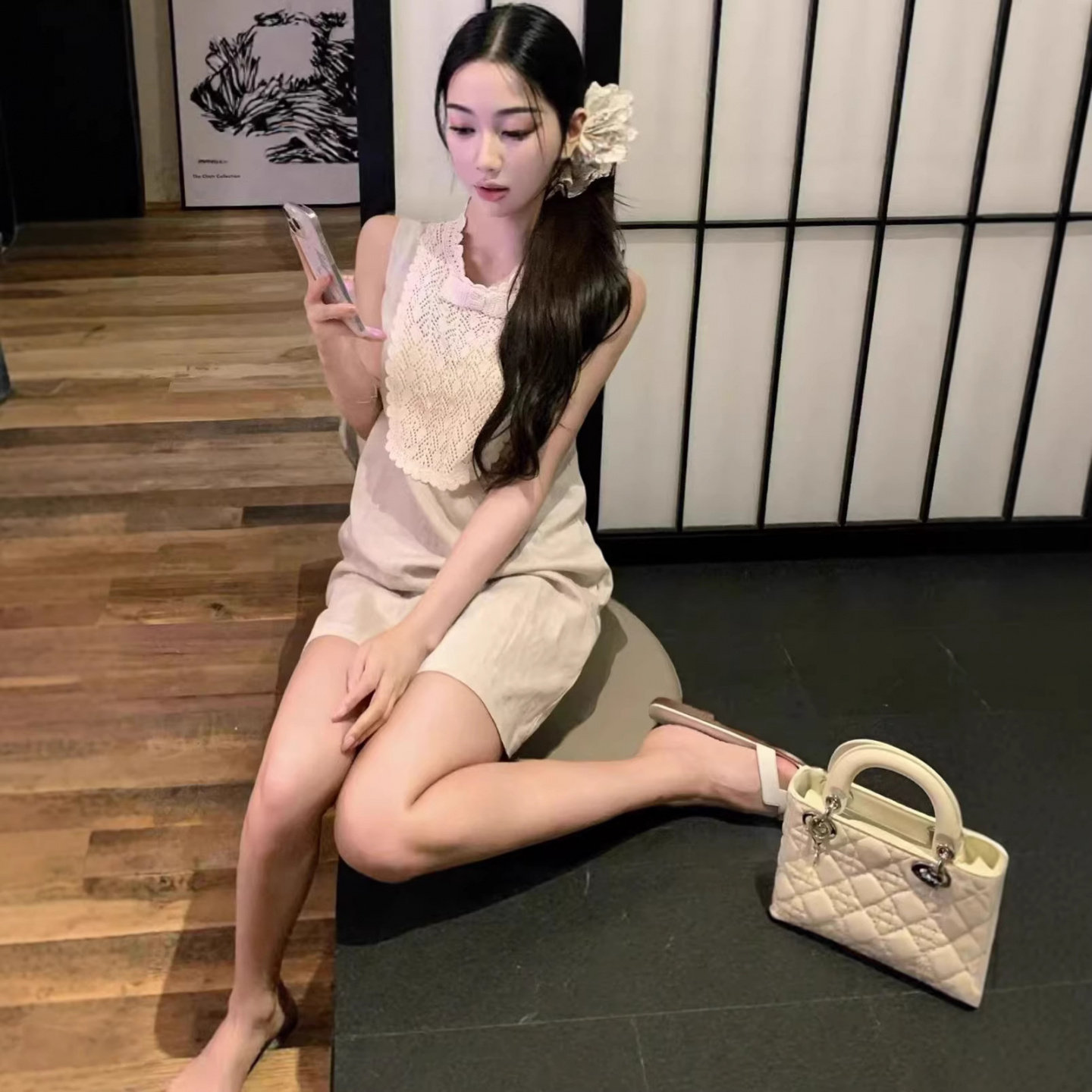法式老钱风背心裙3522