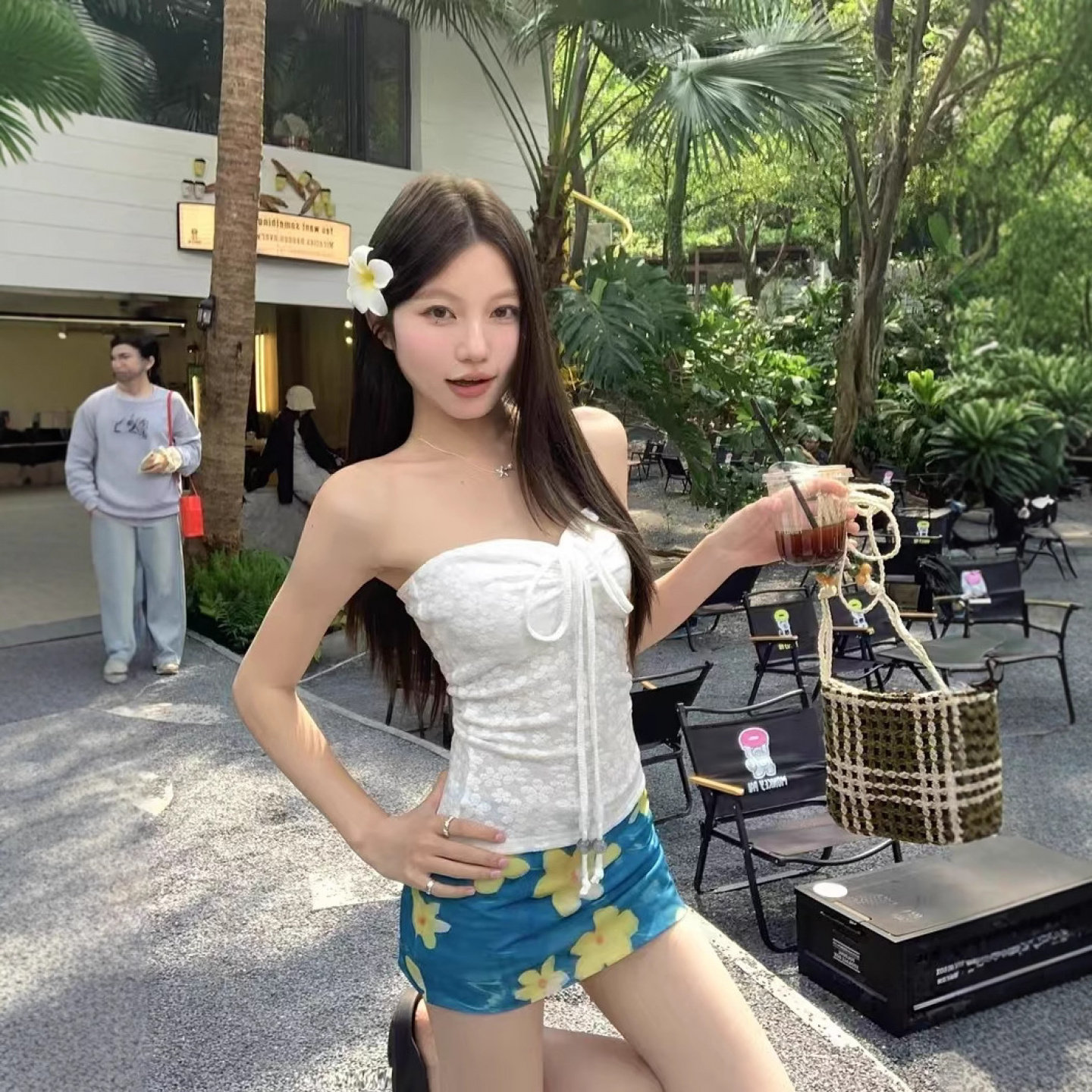 法式甜美多巴胺黄色吊带
