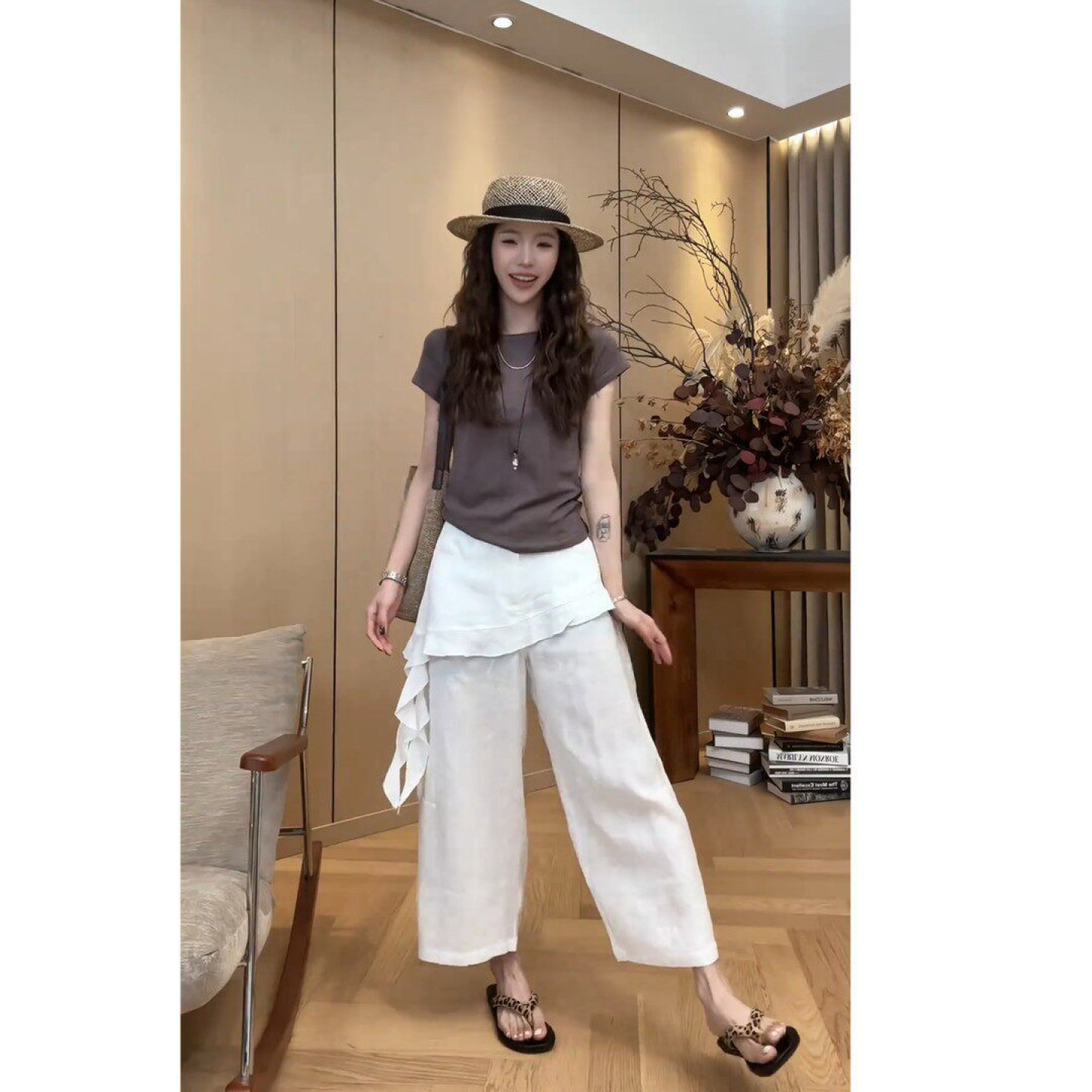 2026夏女弹力修身T恤屁帘裤