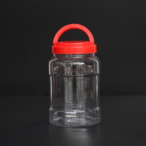 蜂蜜瓶塑料瓶子3斤带手提加厚蜜糖桶透明密封储物罐泡菜酱菜瓶