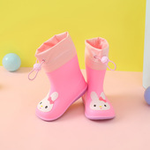 柔软可爱卡通 小孩小学生胶鞋 儿童雨鞋 男女童幼儿园宝宝水鞋