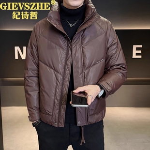 纪诗哲羽绒服男冬季加厚2025新款高级感大码轻薄款短款保暖外套