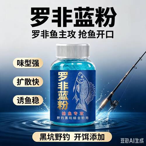 罗非蓝粉野钓鱼小药鲫鲤草鲢鳙罗非鱼饵料开口添加剂黑坑野钓通用