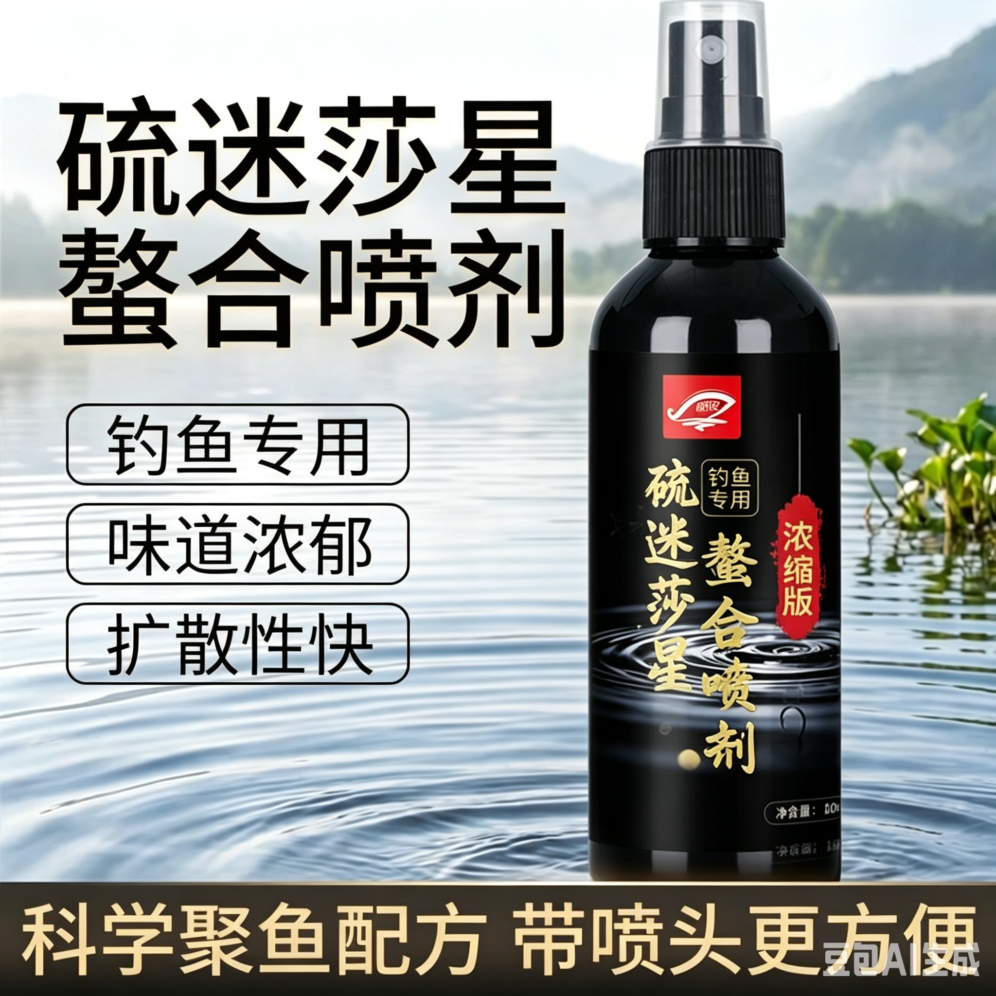主播同款硫迷莎星螯合喷剂钓鱼专用野夜钓黑坑钓场硫醚沙星诱鱼剂