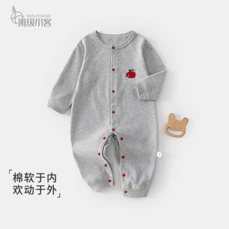婴儿衣服春秋季宝宝连体衣圣诞风新生婴幼儿哈衣初生宝宝纯棉爬服