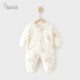 新生婴儿夹棉连体衣40g薄棉婴儿衣服秋冬季 外出宝宝衣服哈衣52码