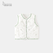 婴儿护肚背心秋冬季 宝宝夹棉马甲儿童坎肩马夹新生儿纯棉保暖上衣