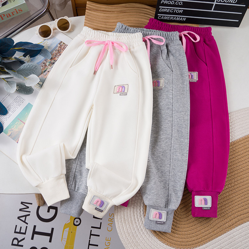 儿童裤子休闲卫裤运动外穿裤子新款女童裤子春秋款时尚休闲潮牌裤,童装/婴儿装/亲子装,裤子,淘宝优惠券,粉丝福利购,淘宝优惠卷