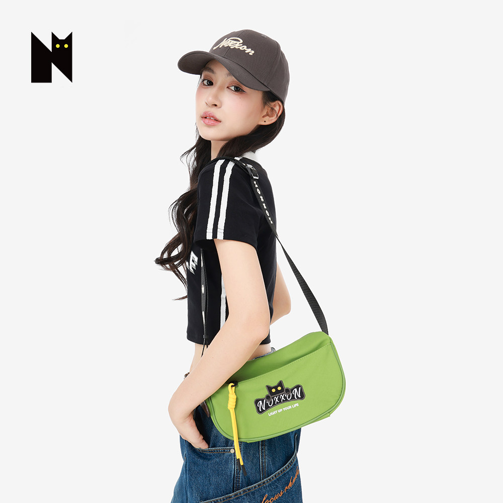 NOXXON2026新款小众超轻便单肩包小型通勤休闲包包女绿色斜挎包