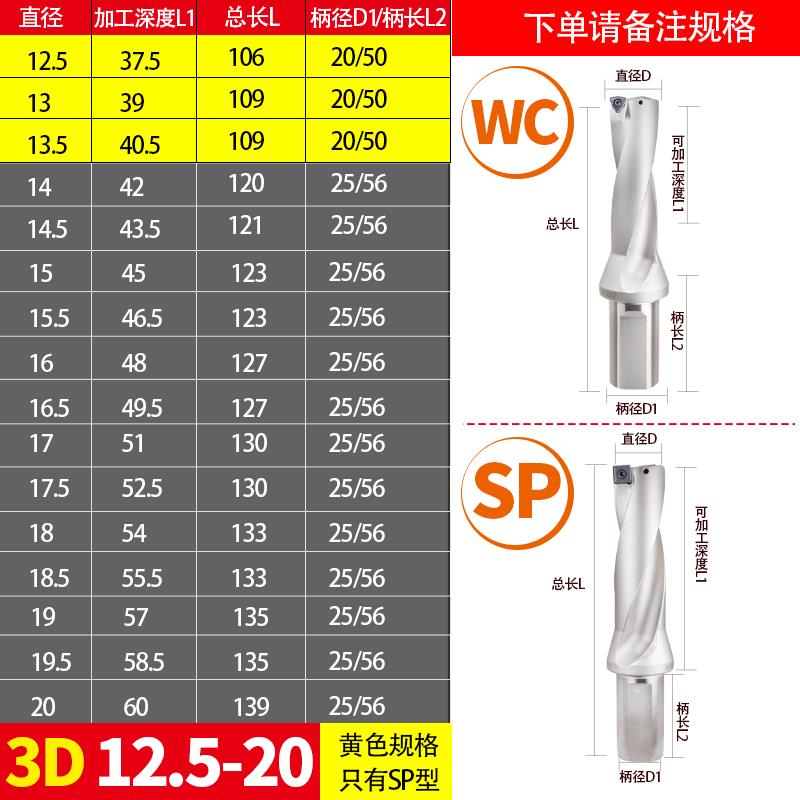 U钻头刀杆快速钻暴力钻头 U钻车床用喷水钻 平底钻头WC/SP刀片