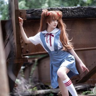 雾蓝EVA新世纪福音战士绫波丽cos明日香cos服学院全套cosplayc服