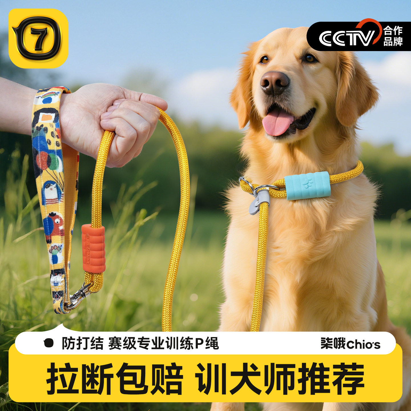 防爆冲P绳牵引绳遛狗大中小型犬训犬绳防勒金毛宠物牵引训练