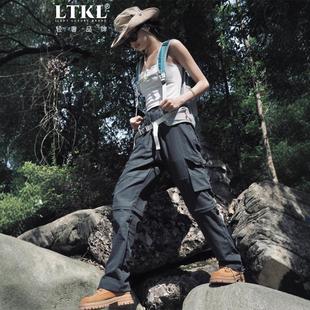 女春秋裤 男徒步山系可拆卸防水冲锋裤 子美式 裤 工装 户外软壳登山裤