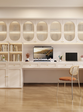 百格欧转角书桌书柜一体TAB02组合书房电脑桌儿童书架卧室写字台