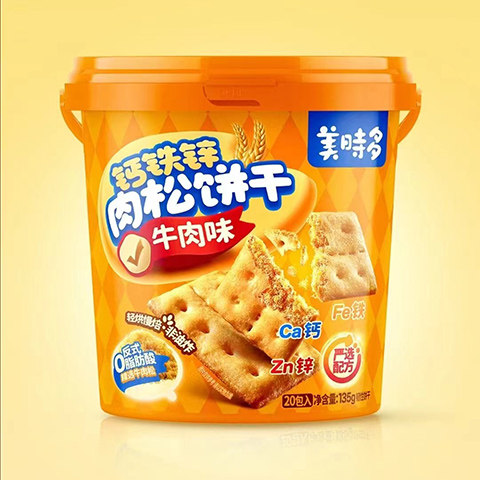 美时多钙铁锌肉松饼干