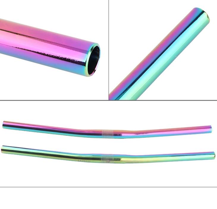 litepro折叠自行车把横车把lp超轻铝合金直把 25.4mm电镀七彩把手