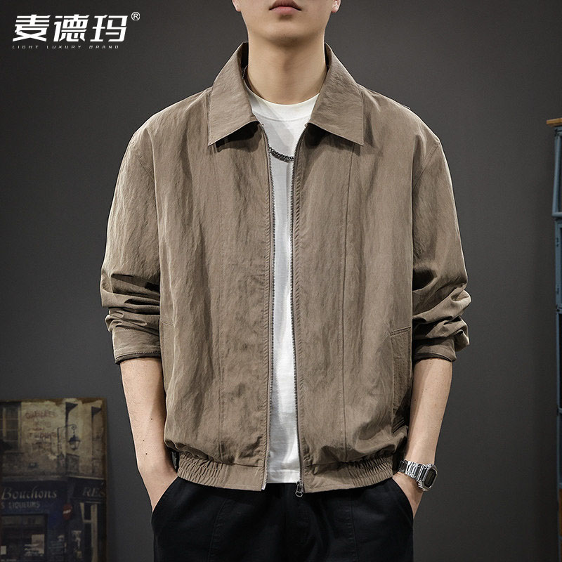 莱赛尔天丝轻薄美式复古男士夹克