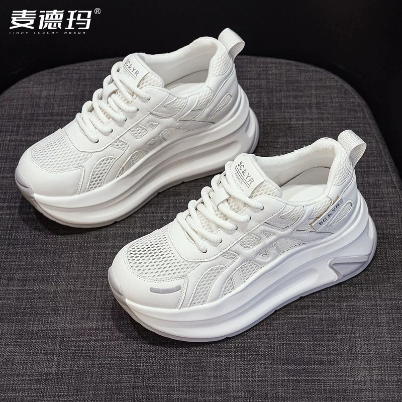 8cm增高阿甘鞋女款网面透气