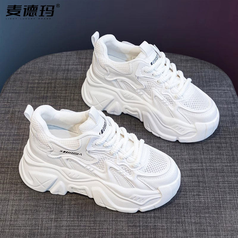 内增高老爹鞋女2025年夏季新款小白单鞋休闲厚底女鞋爆款运动鞋子