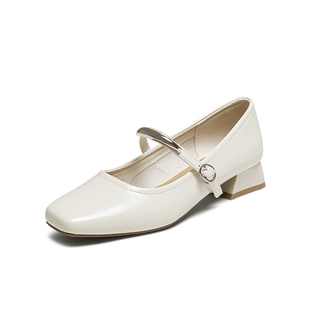 新款 商场同款 玛丽珍鞋 女单鞋 百思图秋季 复古法式 B5282CQ5 41码