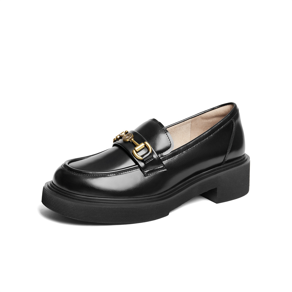 【35码】森达秋季乐福鞋学院风女