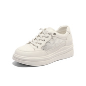 40码 女鞋 森达板鞋 新款 厚底休闲小白鞋 夏季 商场同款 XMU01BM5