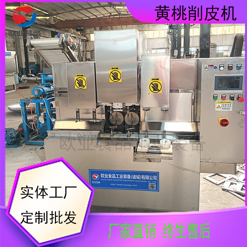 黄桃罐头加工设备 全自动黄桃削皮去核分瓣一体机 脆梨去皮去核机