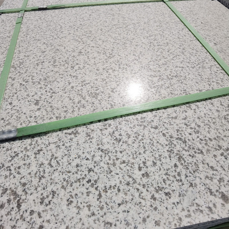 随州花岗岩白麻光面板材芝麻白亮面石材石料大理石工程板