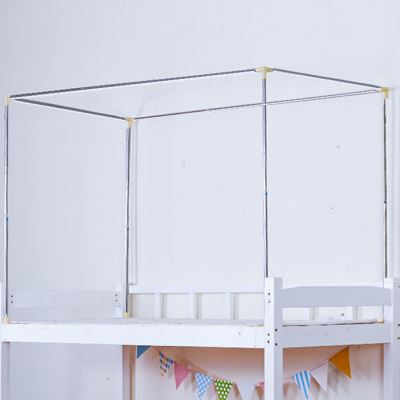 宿舍上铺床帘蚊帐支架 学生寝室上下床单人床可伸缩床不锈钢床i.