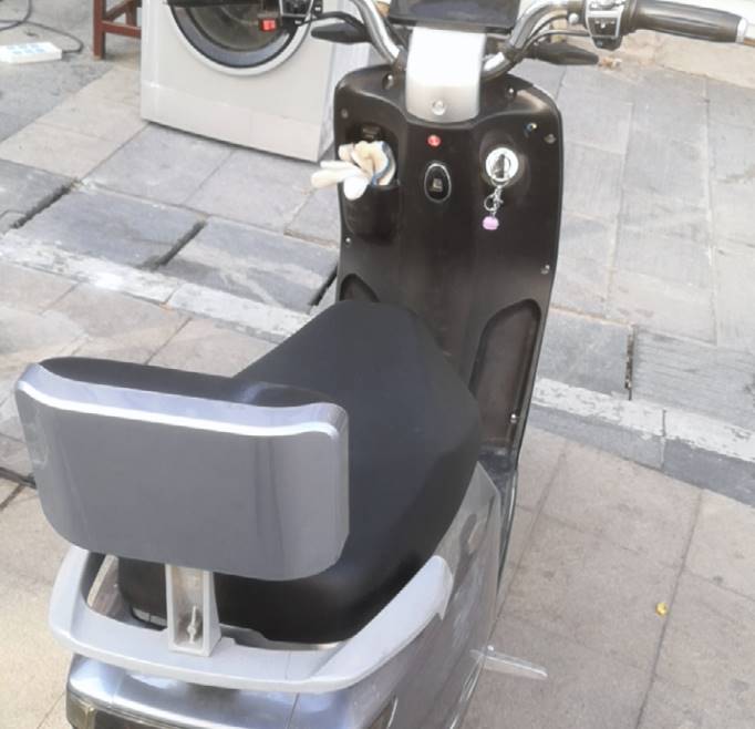 电动车金箭莱昂H1后靠背老百姓N1/B09欧博F6后靠垫改装尾翼靠背