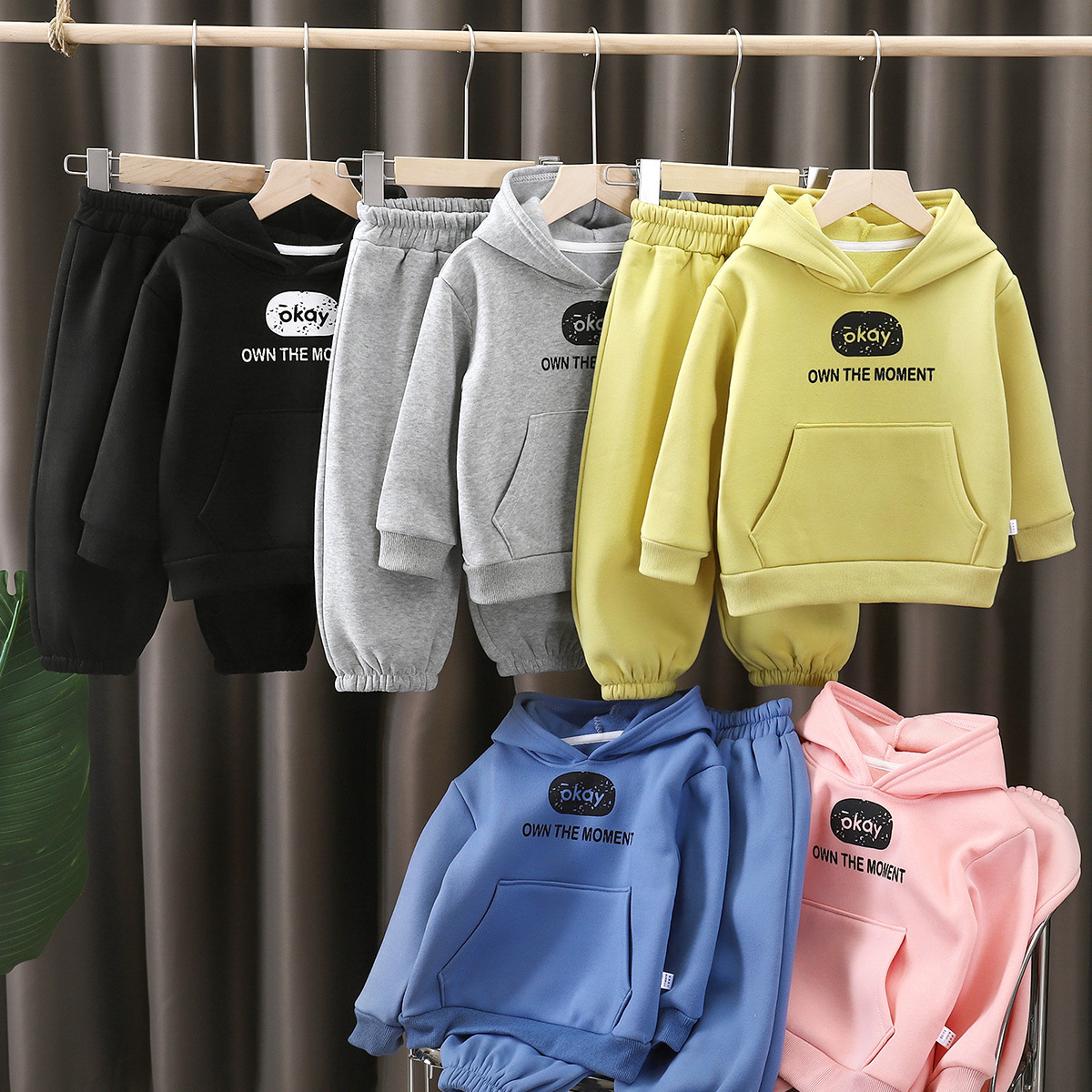 儿童卫衣套装冬季新款男童加绒加