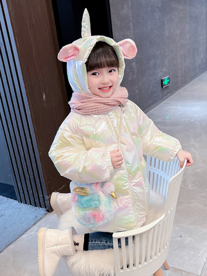 小黄鸭布咚加厚保暖亮面免洗棉服